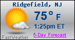 Weather Forecast for Ridgefield, NJ