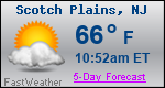 Weather Forecast for Scotch Plains, NJ