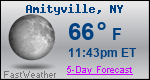 Weather Forecast for Amityville, NY