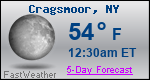 Weather Forecast for Cragsmoor, NY