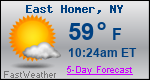 Weather Forecast for East Homer, NY