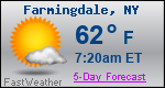 Weather Forecast for Farmingdale, NY