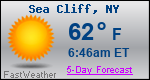 Weather Forecast for Sea Cliff, NY