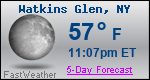 Weather Forecast for Watkins Glen, NY