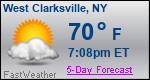 Weather Forecast for West Clarksville, NY