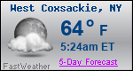 Weather Forecast for West Coxsackie, NY