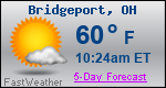 Weather Forecast for Bridgeport, OH