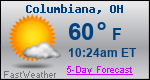 Weather Forecast for Columbiana, OH