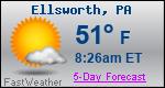 Weather Forecast for Ellsworth, PA