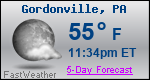 Weather Forecast for Gordonville, PA