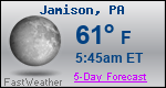 Weather Forecast for Jamison, PA