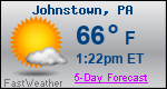 Weather Forecast for Johnstown, PA