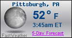 Weather Forecast for Pittsburgh, PA