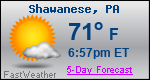 Weather Forecast for Shawanese, PA
