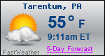 Weather Forecast for Tarentum, PA