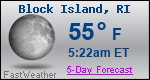 Weather Forecast for Block Island, RI