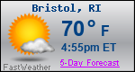 Weather Forecast for Bristol, RI