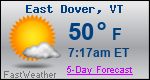 Weather Forecast for East Dover, VT
