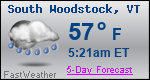 Weather Forecast for South Woodstock, VT