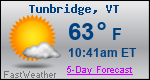 Weather Forecast for Tunbridge, VT