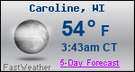 Weather Forecast for Caroline, WI