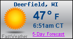Weather Forecast for Deerfield, WI