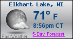 Weather Forecast for Elkhart Lake, WI