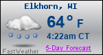 Weather Forecast for Elkhorn, WI