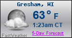 Weather Forecast for Gresham, WI