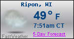 Weather Forecast for Ripon, WI