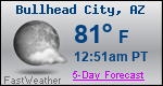 Weather Forecast for Bullhead City, AZ