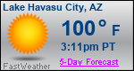 Weather Forecast for Lake Havasu City, AZ