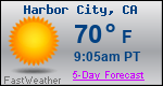 Weather Forecast for Harbor City, CA