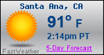 Weather Forecast for Santa Ana, CA