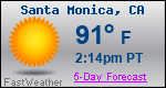 Weather Forecast for Santa Monica, CA