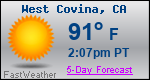 Weather Forecast for West Covina, CA