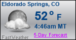 Weather Forecast for Eldorado Springs, CO