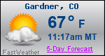 Weather Forecast for Gardner, CO