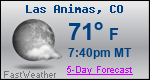 Weather Forecast for Las Animas, CO
