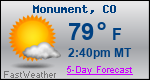 Weather Forecast for Monument, CO