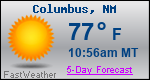 Weather Forecast for Columbus, NM