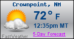 Weather Forecast for Crownpoint, NM