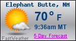 Weather Forecast for Elephant Butte, NM