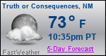 Weather Forecast for Truth or Consequences, NM