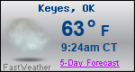 Weather Forecast for Keyes, OK