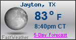 Weather Forecast for Jayton, TX