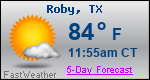 Weather Forecast for Roby, TX