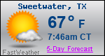 Weather Forecast for Sweetwater, TX