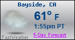 Weather Forecast for Bayside, CA