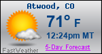 Weather Forecast for Atwood, CO